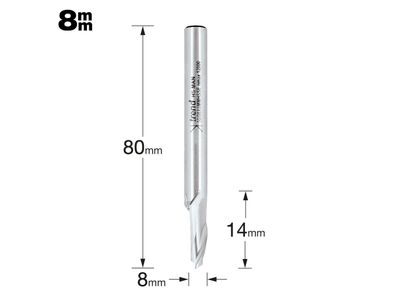 Trend TRE50088HSE 50/08 x 8mm HSSE Helical Plunge Bit 8mm