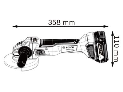 Bosch BSH6019J4000 GWS 18V-10 Professional Angle Grinder 115mm 18V Bare Unit