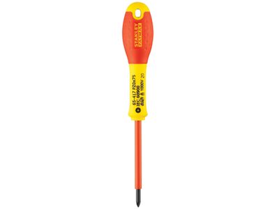 STANLEY STA065417 FatMax VDE Insulated Screwdriver Pozidriv Tip PZ0 x 75mm
