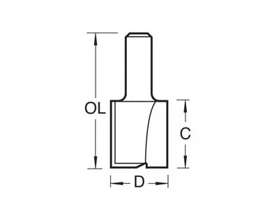 Trend TRE4512TC 4/5 x 1/2 TCT Two Flute Cutter 19.1 x 25mm