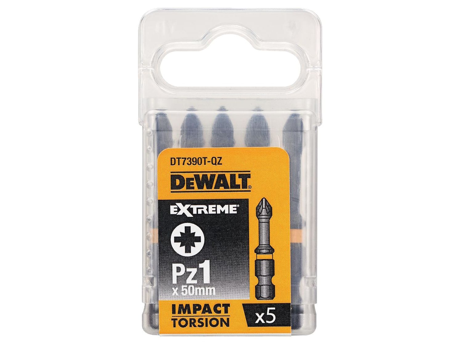 DEWALT DEWDT7390TQZ Extreme Impact Torsion Bits PZ1 x 50mm (Pack 5)