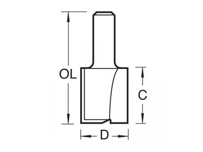 Trend TRE47014TC 4/70 x 1/4 TCT Two Flute Cutter 25.0 x 25mm