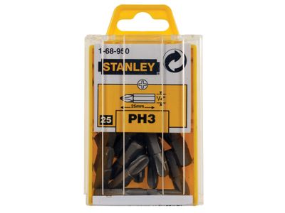 STANLEY STA168950B Phillips Bits PH3 x 25mm (Box 25)