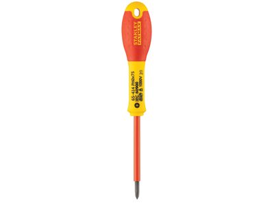 STANLEY STA065414 FatMax VDE Insulated Screwdriver Phillips Tip PH0 x 75mm
