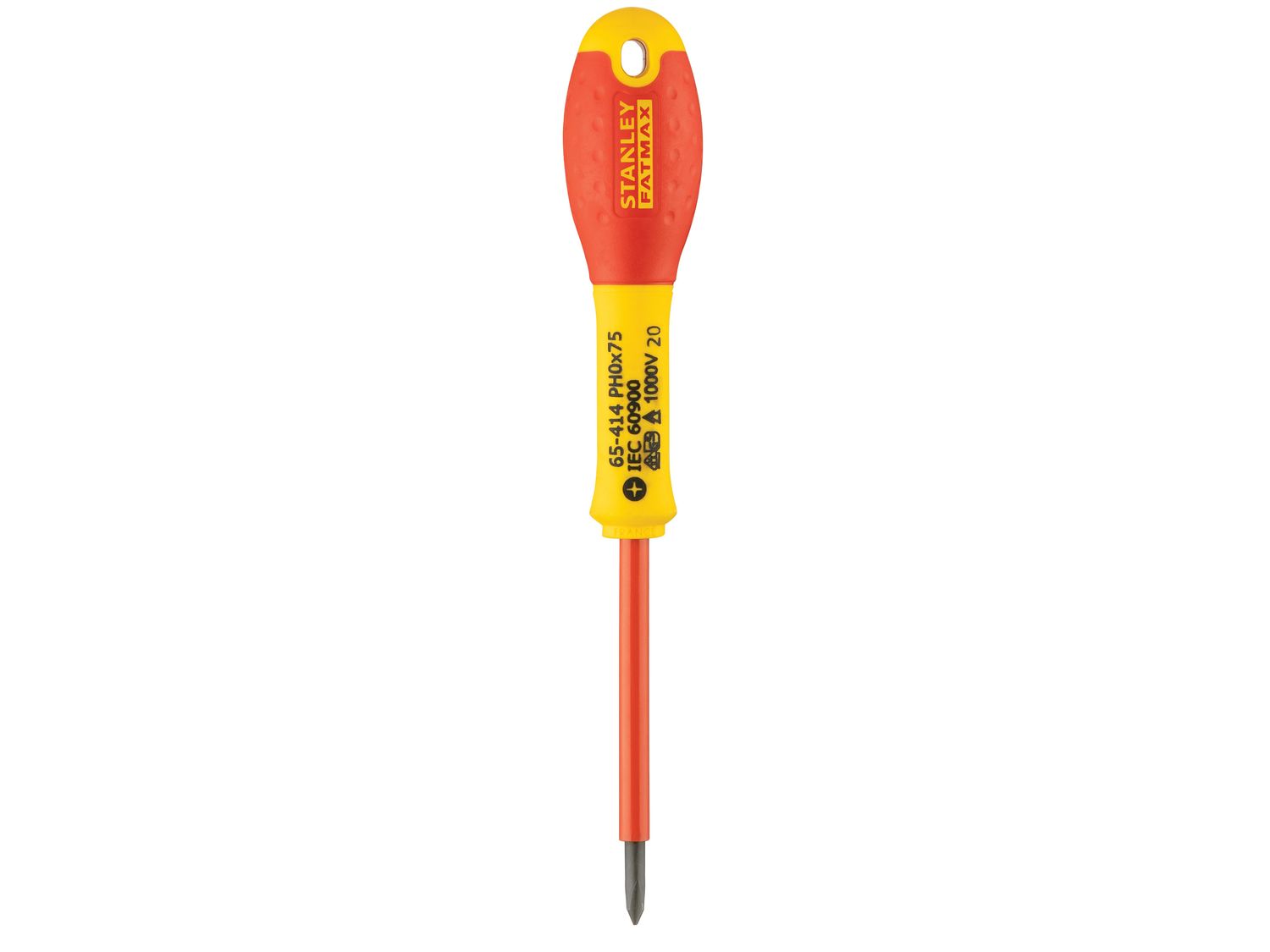 STANLEY STA065414 FatMax VDE Insulated Screwdriver Phillips Tip PH0 x 75mm