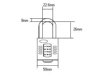 Squire HSQCP50 CP50 Combination Padlock 4-Wheel 50mm