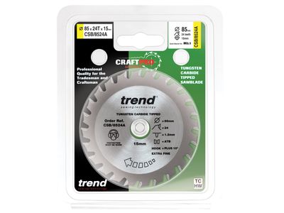 Trend TRECSB8524A CraftPro Mini Saw Blade 85 x 15mm x 24T