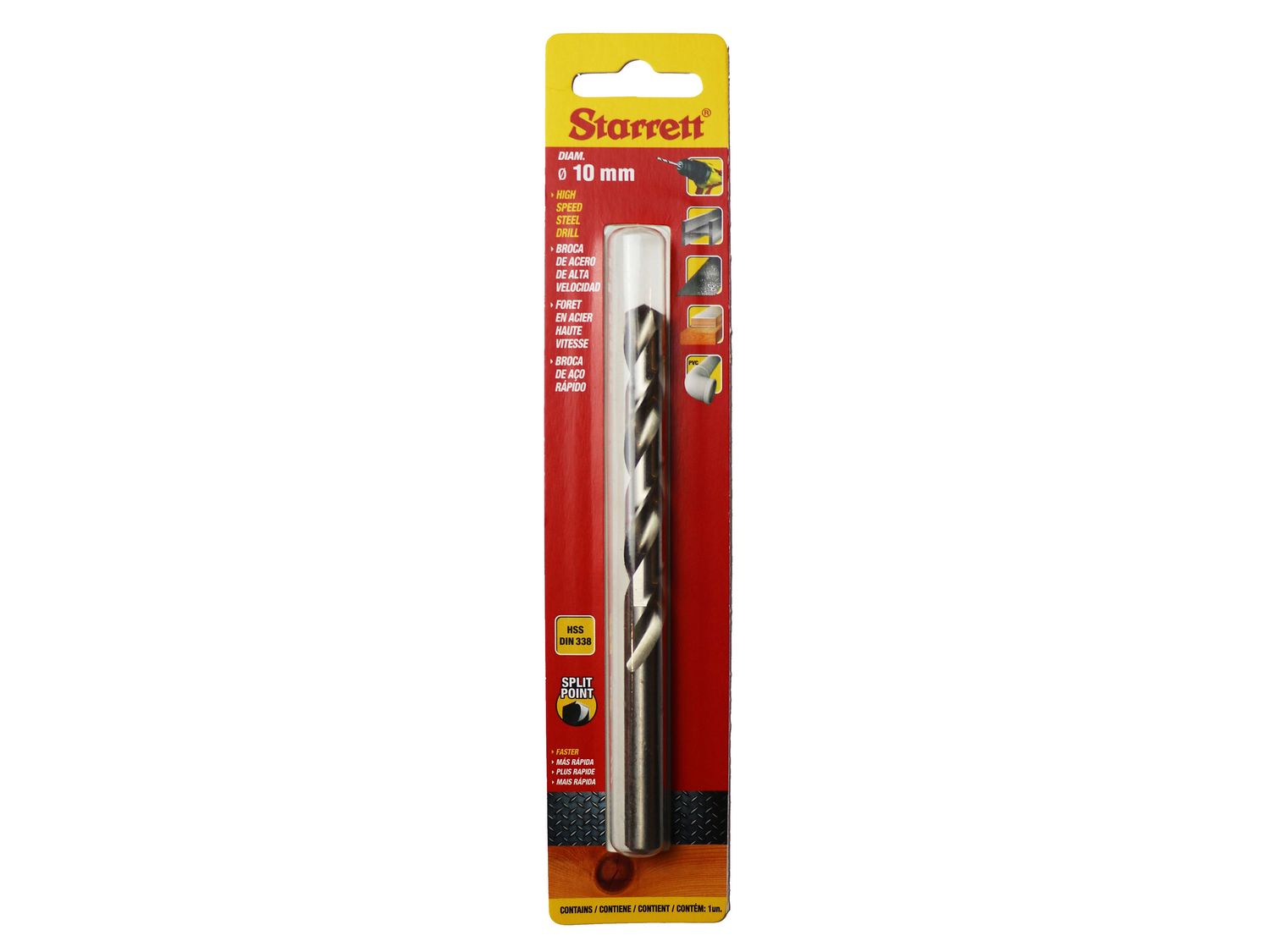 Starrett STRKBAR100 HSS Split Point Drill Bit 10.0 x 133mm