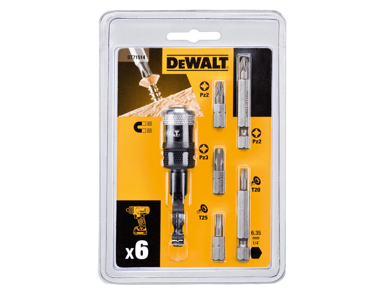 DEWALT DEWDT71514QZ DT71514-QZ Extreme Impact Ready Rapid Load Screwdriving Set, 6 Piece