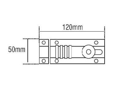 Squire HSQCOMBI2CH CombiBolt 4 Re-Codable Locking Bolt Chrome 120mm