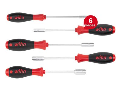 Wiha WHA01034 SoftFinish Hex Nut Driver Set, 5 Piece