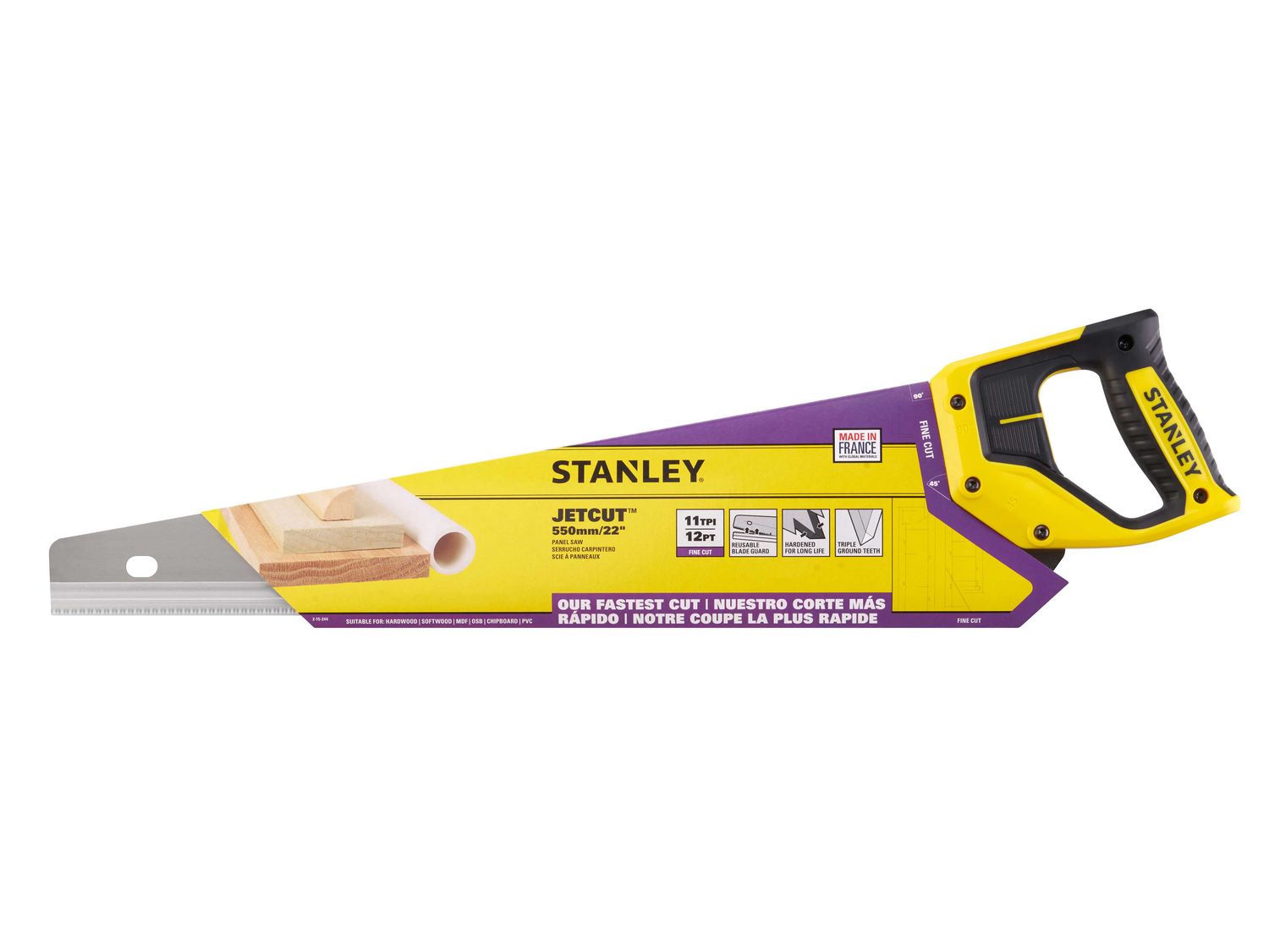STANLEY STA215244 FatMax Fine Cut Handsaw 550mm (22in) 11 TPI