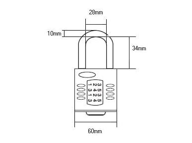 Squire HSQCP60 CP60 Combination Padlock 5-Wheel 60mm