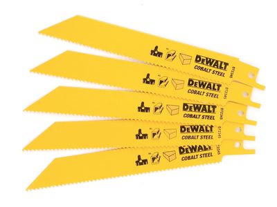 DEWALT DEWDT2345QZ Bi-Metal General Purpose Reciprocating Blade 152mm x 10 TPI (Pack 5)