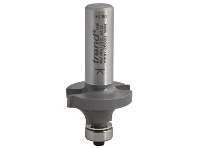 Trend TRE4614012TC 46/140 x 1/2 TCT Bearing Guided Ovolo &amp; Round Over 9.5mm Radius