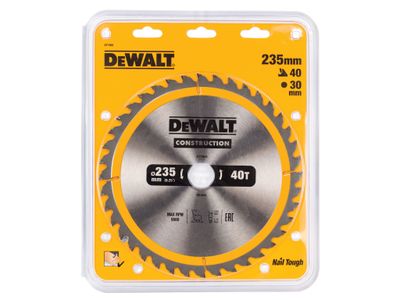 DEWALT DEWDT1955QZ Portable Construction Circular Saw Blade 235 x 30mm x 40T