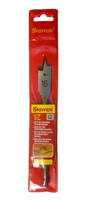 Starrett STRKFWD16A Flat Wood Drill Bit 16 x 152mm