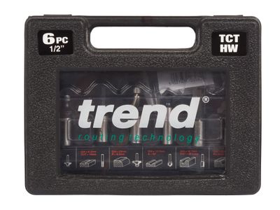 Trend TRESET6PC12 1/2in Router Cutter Set, 6 Piece