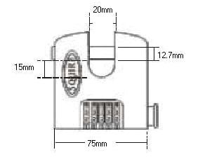 Squire HSQSHCB75 SHCB75 Stronghold Re-Codable Padlock 5-Wheel