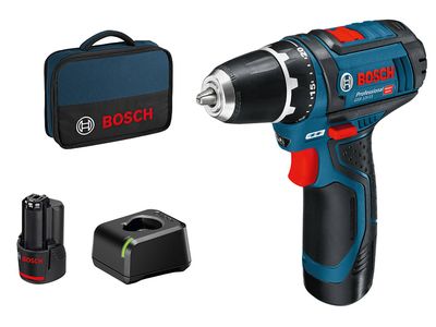 Bosch BSH60186817A GSR 12V-15 Professional Drill Driver 12V 2 x 2.0Ah Li-ion