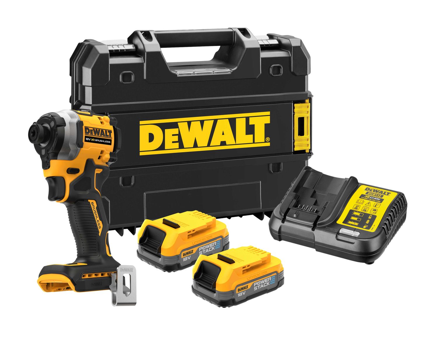 Dewalt DCF850E2T XR BL Impact Driver 18V 2 x 1.7Ah POWERSTACK™ Li-ion