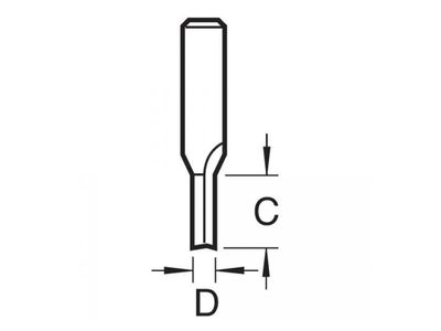 Trend TRE3114TC 3/1 x 1/4 TCT Two Flute Cutter 5.0 x 16mm