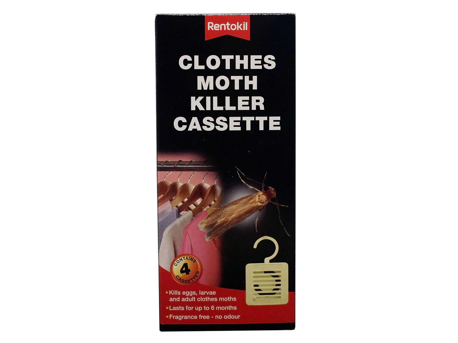 Rentokil RKLFM41 Moth Killer Cassette (Pack 4)