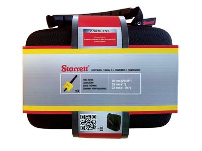 Starrett STRKCS03001 Cordless Smooth Cut Bi-Metal Holesaw Kit, 3 Piece