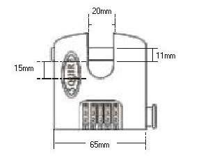 Squire HSQSHCB65 SHCB65 Stronghold Re-Codable Padlock 4-Wheel