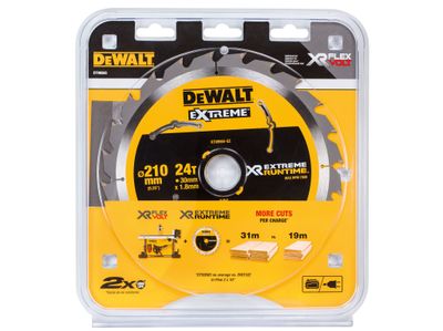 DEWALT DEWDT99565QZ XR FlexVolt Table Saw Blade 210 x 30mm x 24T