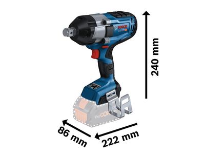 Bosch BSH6019J8200 GDS 18V-1050 HC Pro BITURBO 3/4in Impact Wrench 18V Bare Unit