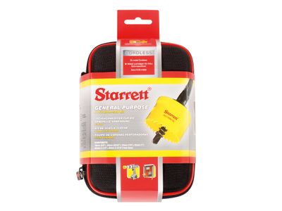 Starrett STRKCS06001 Cordless Smooth Cut Bi-Metal Holesaw Kit, 6 Piece