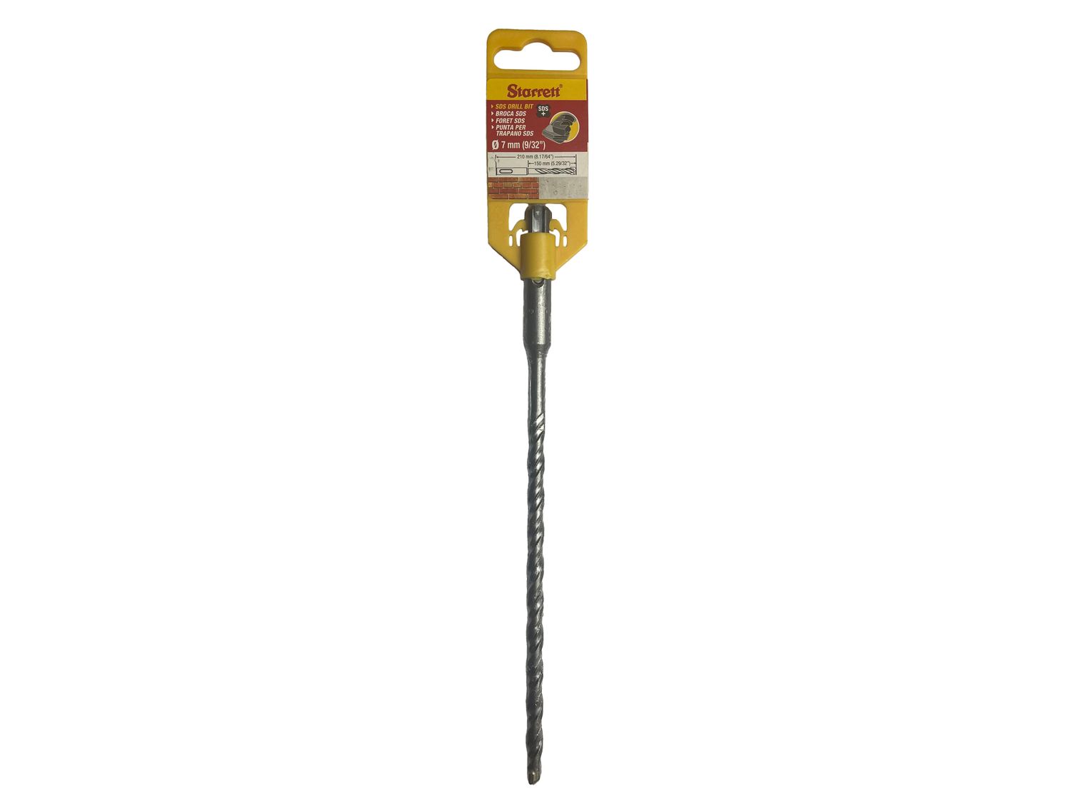 Starrett STRKBPS07C SDS Plus 2 Point Drill Bit 7 x 210mm