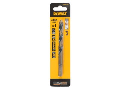 DEWALT DEWDT20531QZ BLACK&amp;GOLD HSS Drill Bit 10.5mm