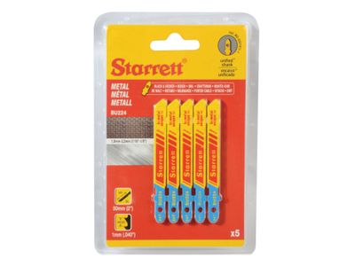 Starrett STRBU2245 BU224-5 Metal Cutting Jigsaw Blades Pack of 5