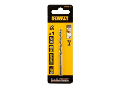 DEWALT DEWDT20520QZ BLACK&amp;GOLD HSS Drill Bit 5.0mm