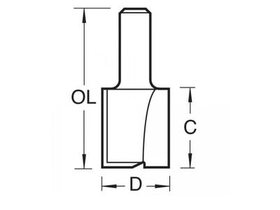 Trend TRE48012TC 4/80 x 1/2 TCT Two Flute Cutter 25.4 x 37mm