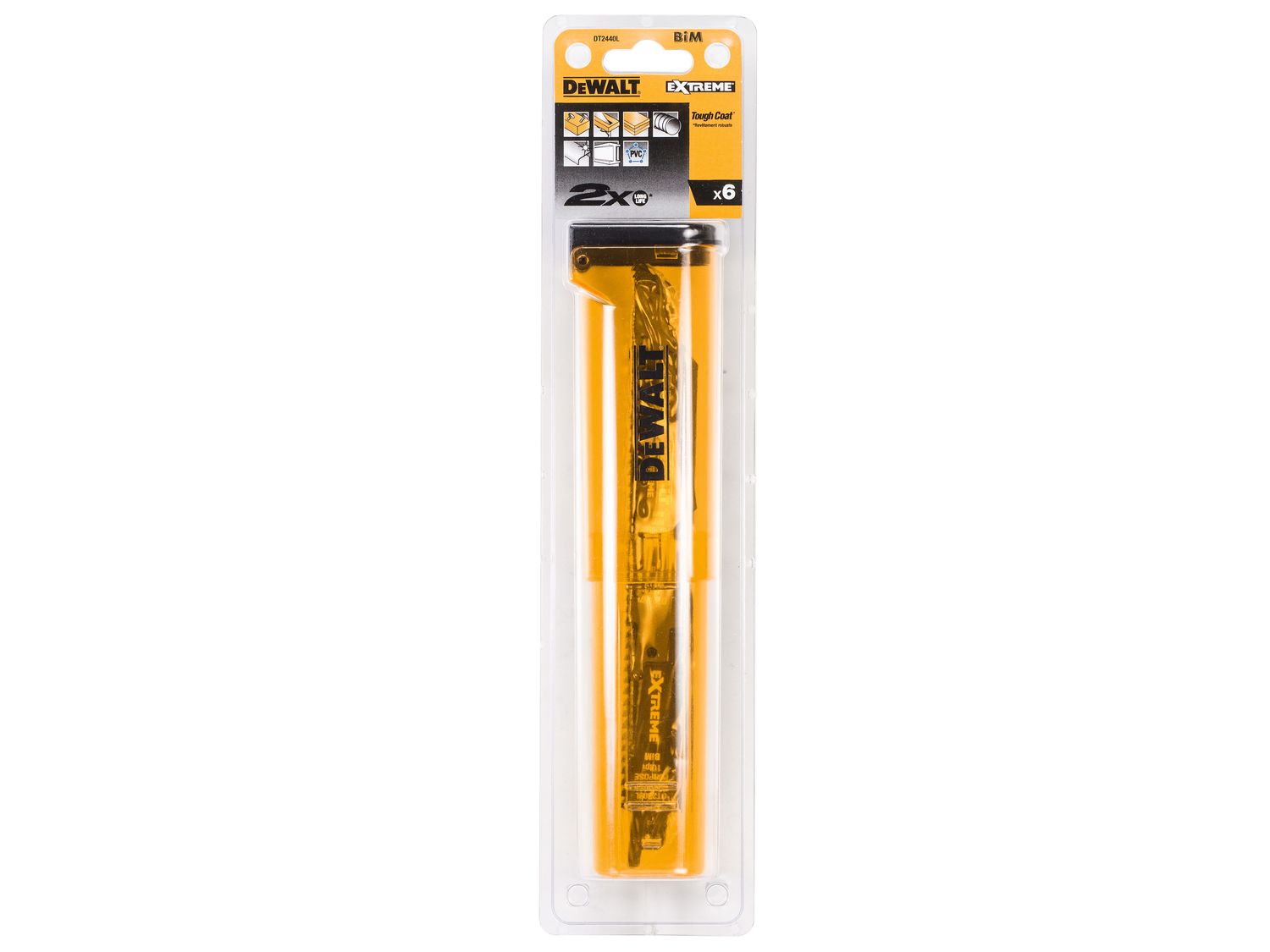 DEWALT DEWDT2440LQZ DT2440L 2X Life Reciprocating Saw Blade Set, 6 Piece