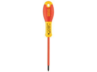 STANLEY STA065418 FatMax VDE Insulated Screwdriver Pozidriv Tip PZ1 x 100mm