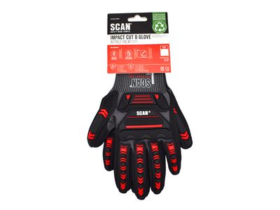 Scan SCAGLOCIMXL Nitrile Palm Impact Cut D Gloves - XL (Size 10)