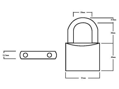 Squire HSQLN5 LN5 Lion Brass Padlock 5-Pin 50mm