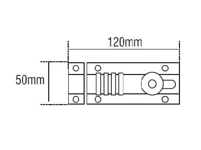 Squire HSQCOMBI2 CombiBolt 4 Re-Codable Locking Bolt Black/Blue 120mm
