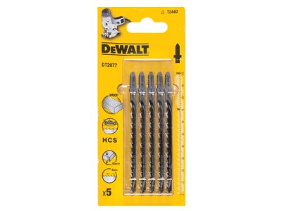 DEWALT DEWDT2077QZ HCS Wood Jigsaw Blades Pack of 5 T244D