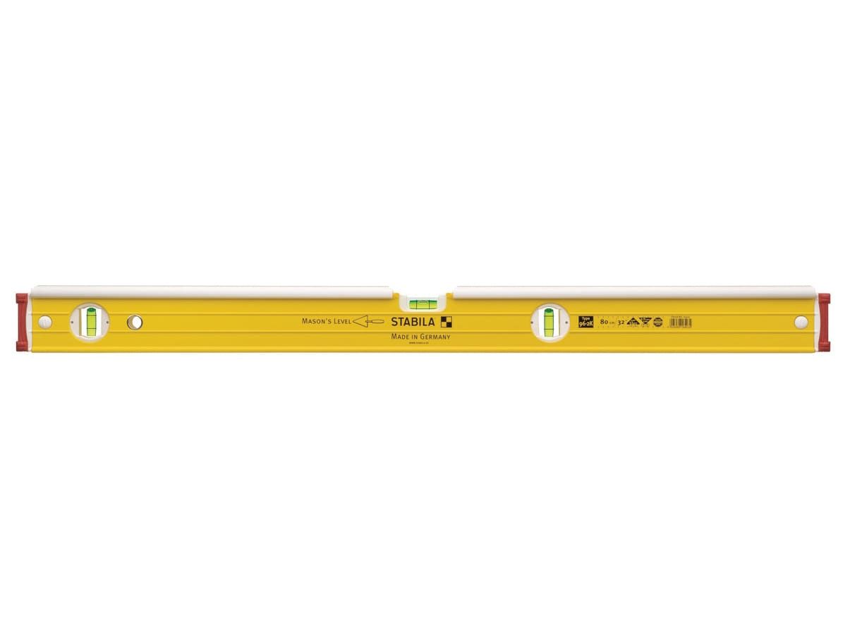 Stabila STB962K80 96-2-K Double Plumb Masons Spirit Level 3 Vial 16403 80cm