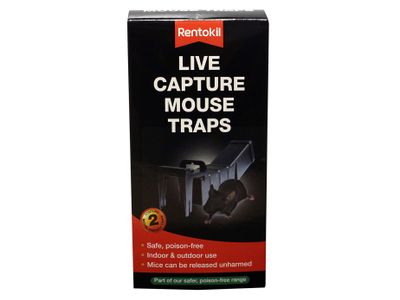 Rentokil RKLPTM80 Live Capture Mouse Traps (Twin Pack)
