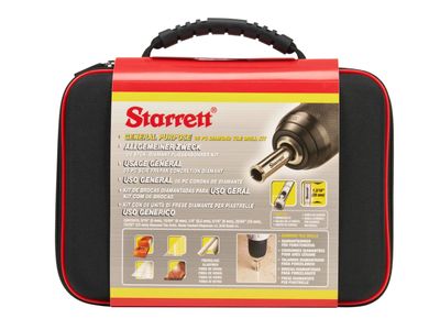Starrett STRKD06041 KD06041 Diamond Tile Drill Bit Set, 6 Piece