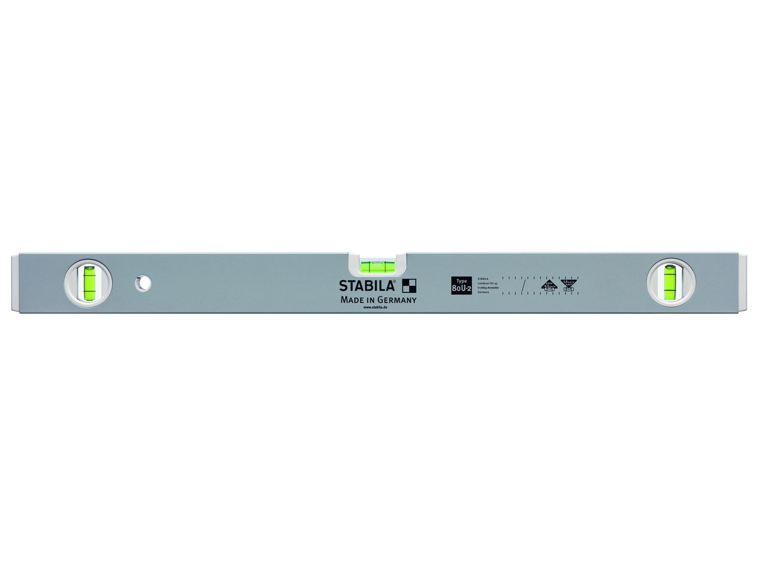 Stabila STB80U232 80U-2 Spirit Level 3 Vial 18788 80cm
