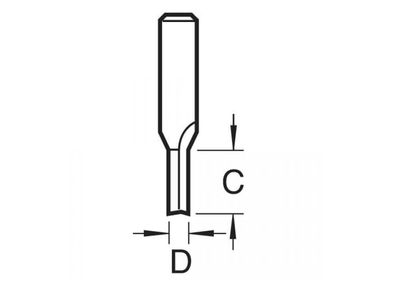 Trend TRE3212TC 3/2 x 1/2 TCT Two Flute Cutter 6.0 x 16mm