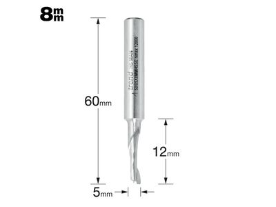 Trend TRE50058HSE 50/05 x 8mm HSSE Helical Plunge Bit 5mm
