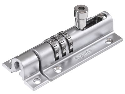 Squire HSQCOMBI3CH CombiBolt 3 Re-Codable Locking Bolt Chrome 92mm